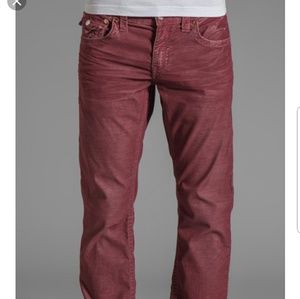 Mens Designer True Religion corduroy jeans